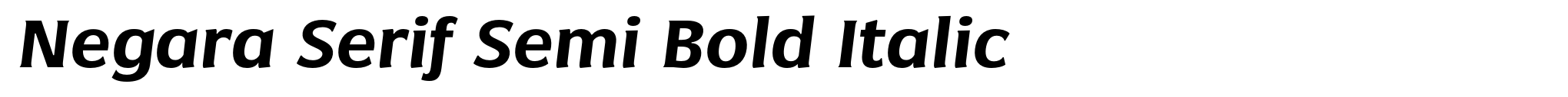Negara Serif Semi Bold Italic image
